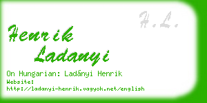 henrik ladanyi business card